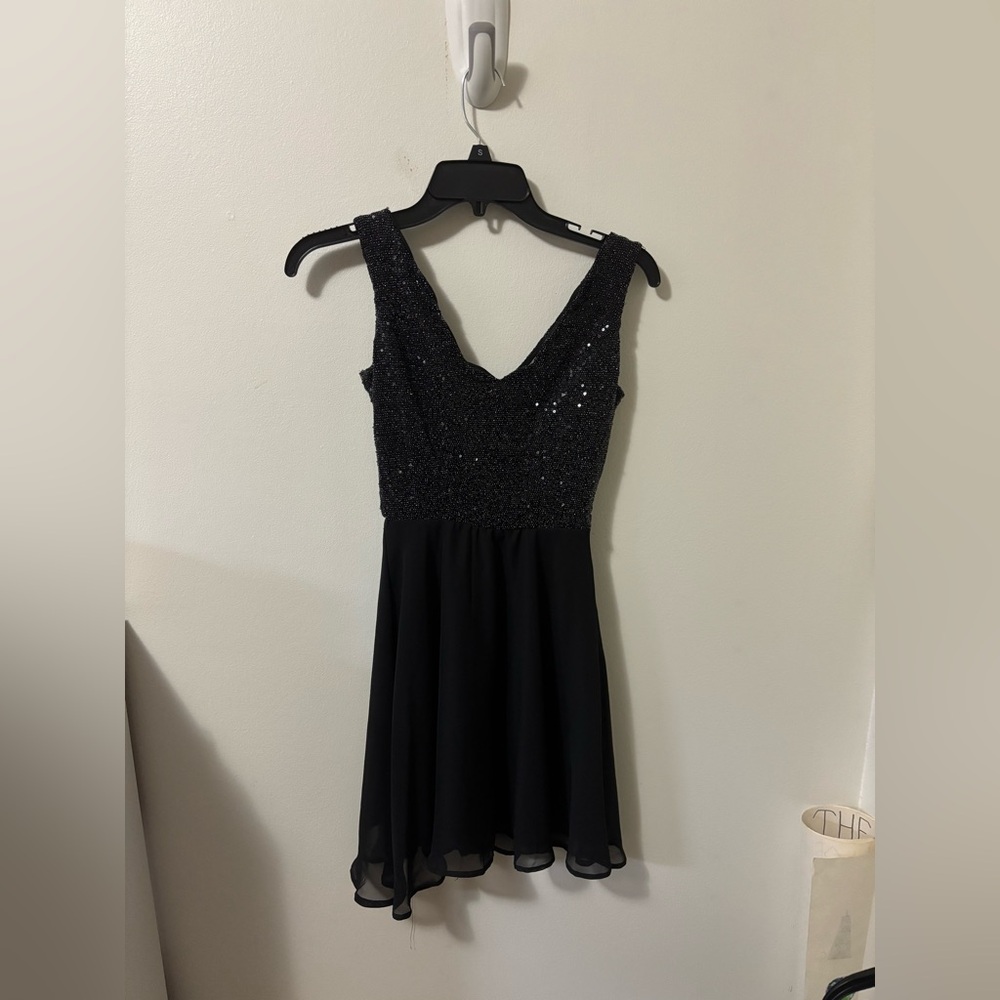 Charlotte Russe Black Sequin Mini Dress